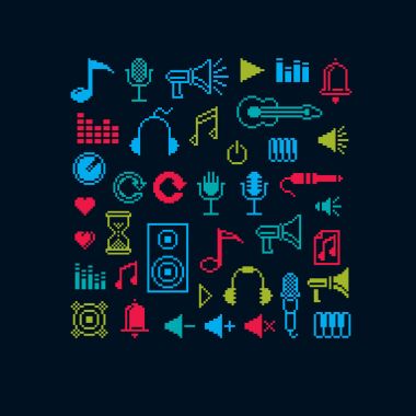 Nota retro işaret kümesi 