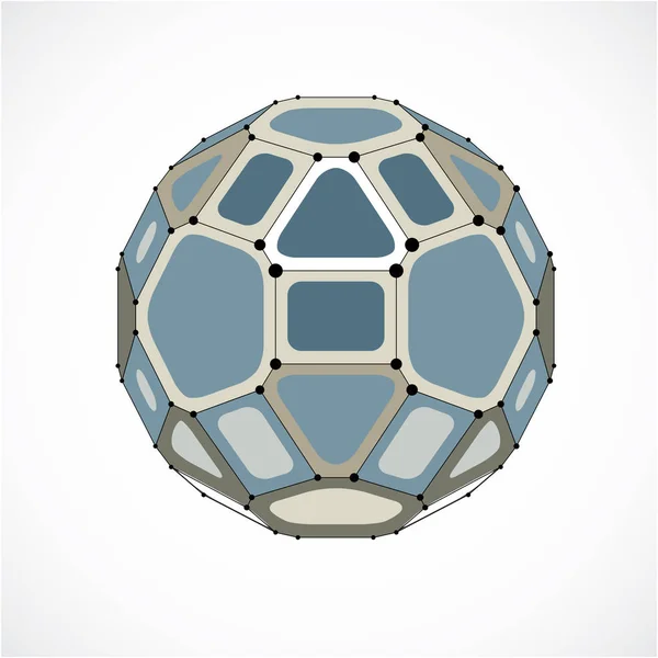 Low poly spherical object — Stock Vector