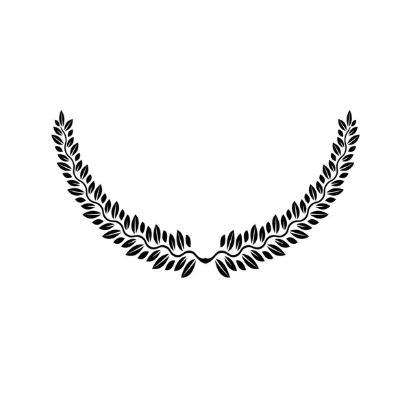 Laurel Wreath blommig emblem. — Stock vektor