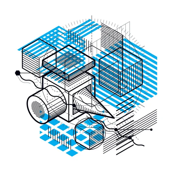 Isometric Résumé Contexte — Image vectorielle