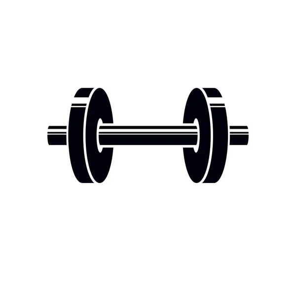 Barbell logo, gestileerde illustratie. — Stockvector