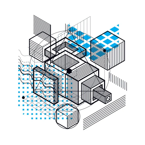 Abstrakt isometrics bakgrund. — Stock vektor