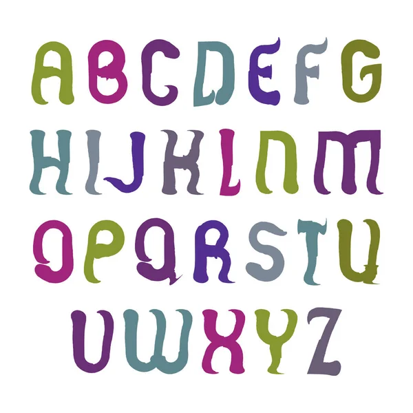 Lettres majuscules colorées — Image vectorielle