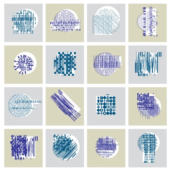 Juego de composiciones geométricas abstractas — Archivo Imágenes Vectoriales