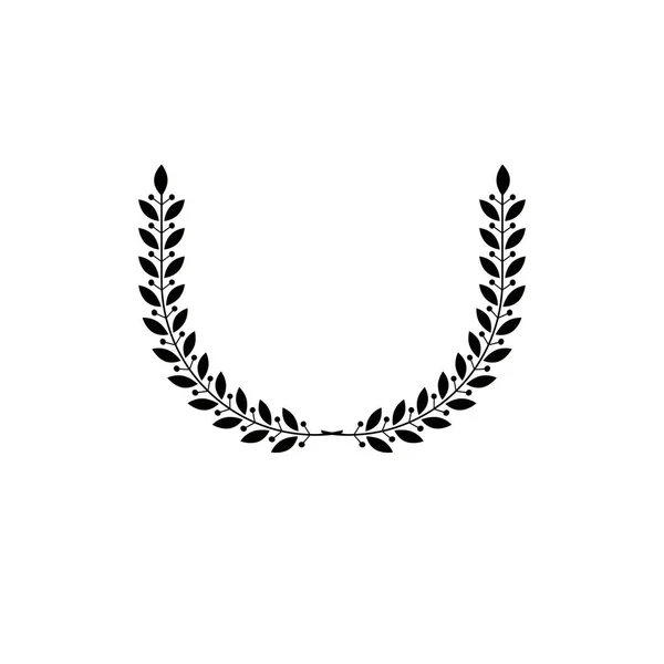 Laurel Wreath blommig heraldiska element — Stock vektor