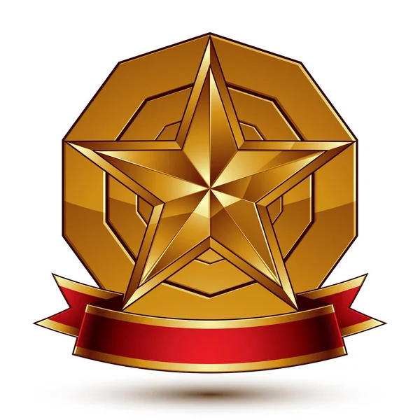 Heraldisches goldenes Symbol — Stockvektor