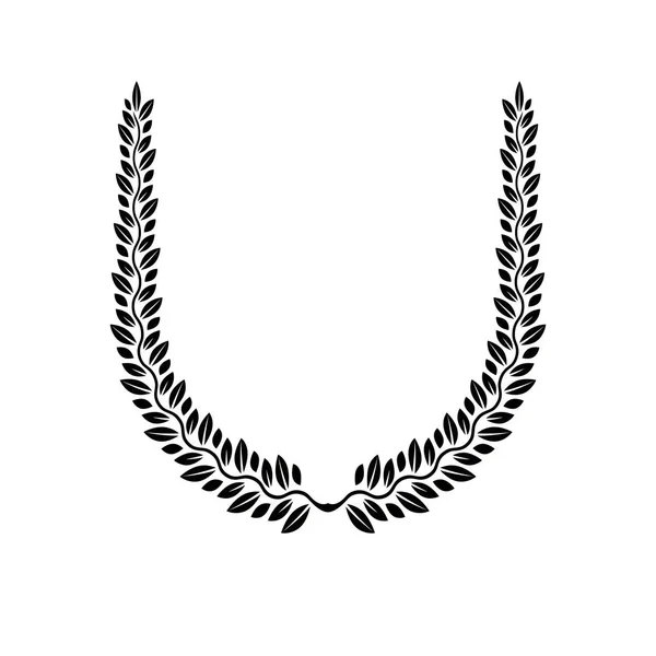 Emblema floreale Laurel Corona . — Vettoriale Stock