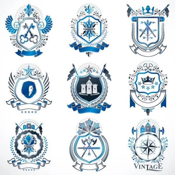Classy heraldic Coat of Arms. — Stock Vector