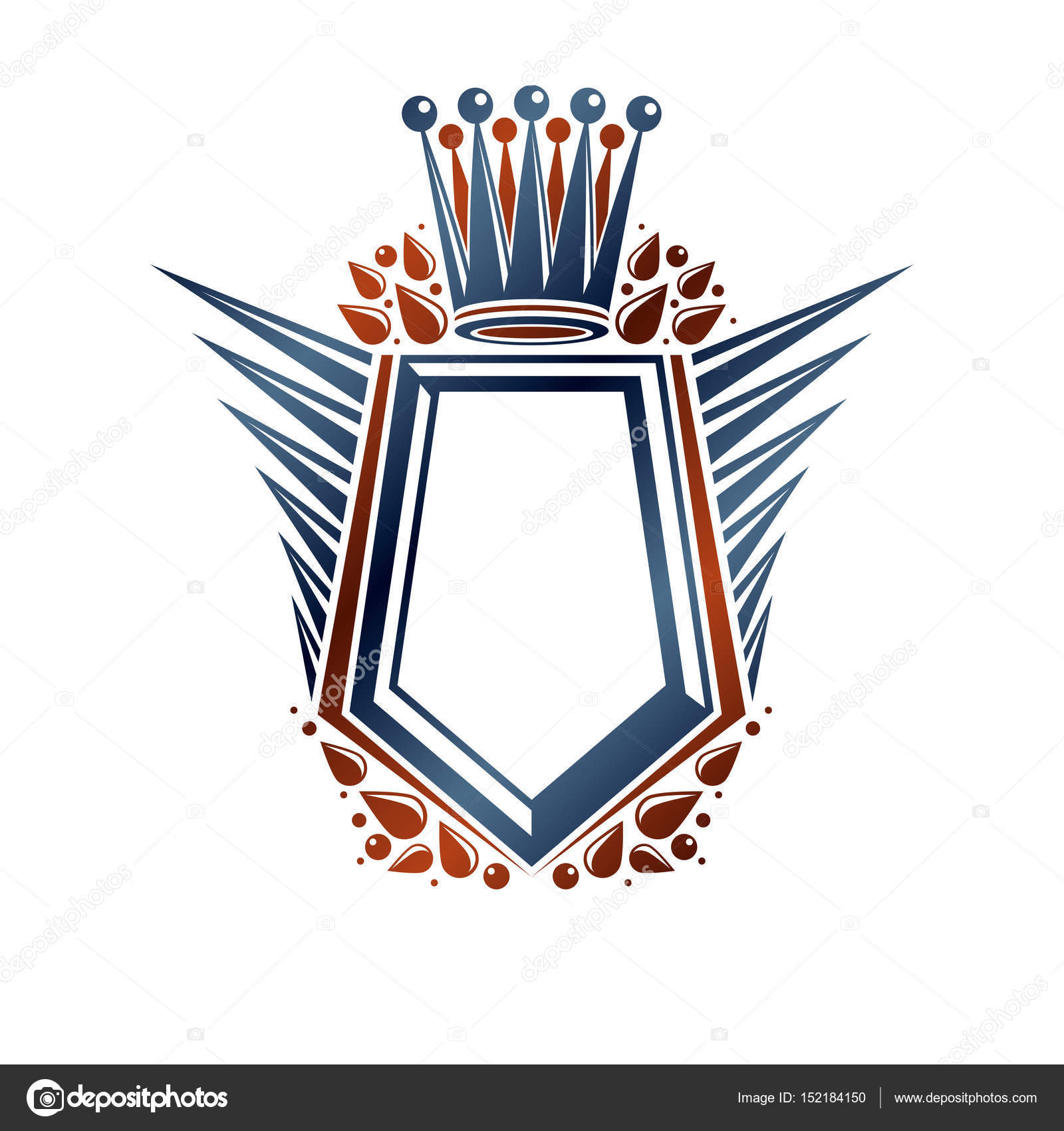 Пустая Геральдическая Эмблема Векторное Изображение ©Ostapius.