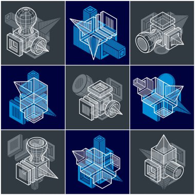 Mühendislik soyut geometrik şekiller