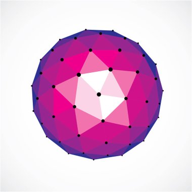 Boyutlu wireframe düşük Poli nesne
