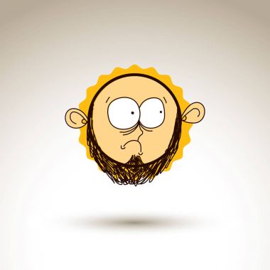 Kişilik yüzü çizim grafik