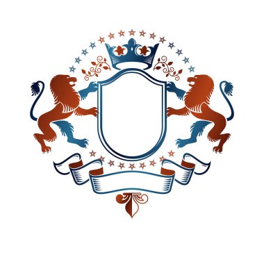 Heraldic Coat of Arms decorative logo 
