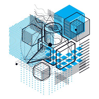 İzometrik doğrusal arka plan