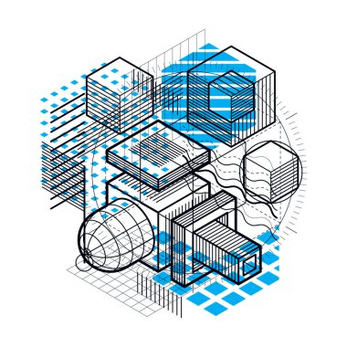 İzometrik doğrusal arka plan