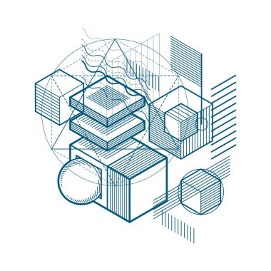 İzometrik doğrusal arka plan