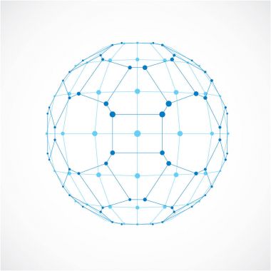 Boyutlu wireframe düşük Poli nesne