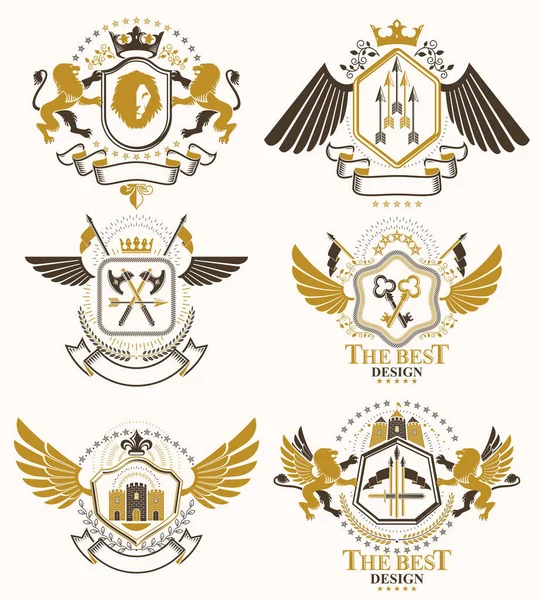 Vintage heraldische wapen — Stockvector