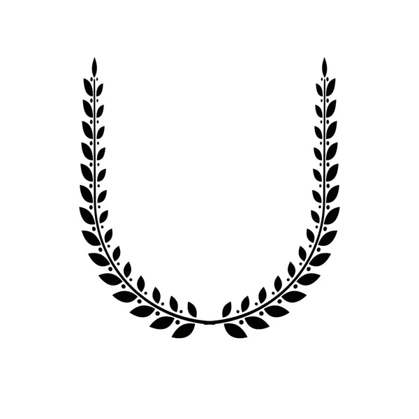 Laurel Wreath blommig heraldiska element. — Stock vektor
