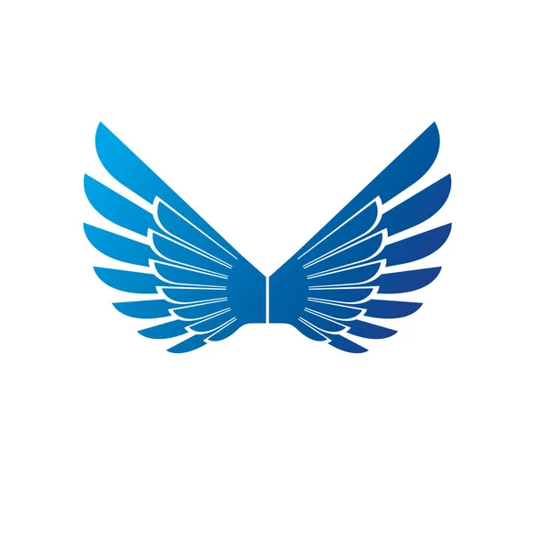 青い翼の紋章. — ストックベクタ