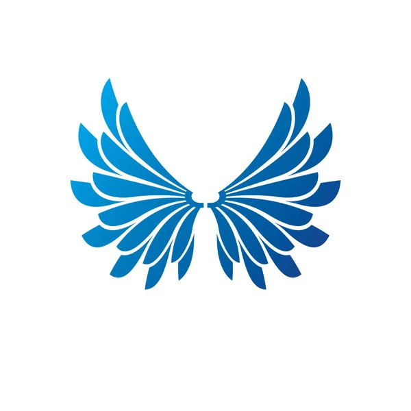 Azul libertad Alas emblema . — Vector de stock