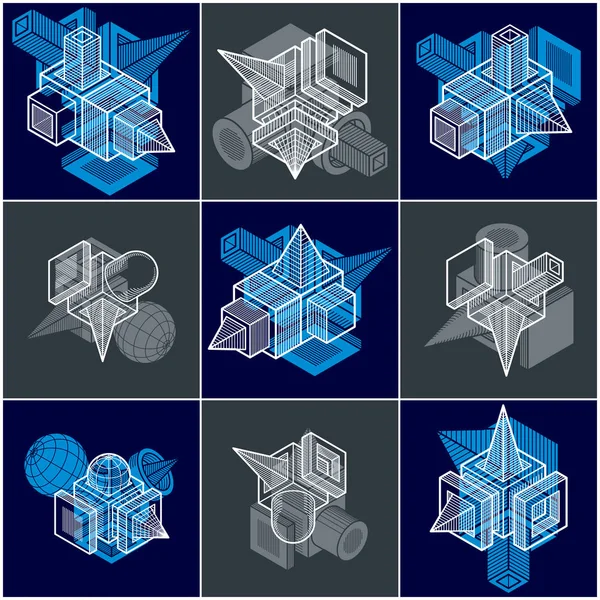 Abstracte constructies set, — Stockvector