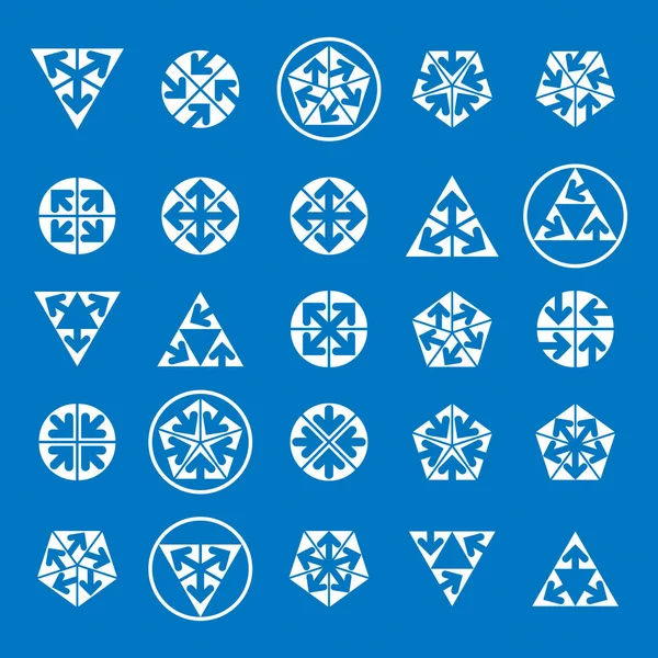 Conjunto de símbolos inusuales abstractos — Archivo Imágenes Vectoriales