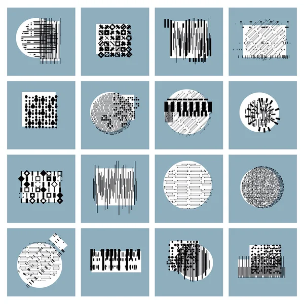 Abstrakte geometrische Kompositionen gesetzt — Stockvektor