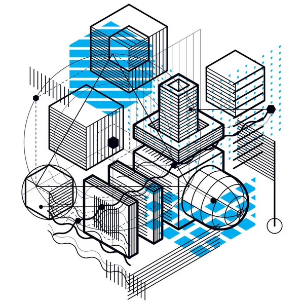 Isometric Résumé Contexte — Image vectorielle