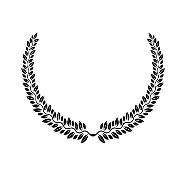 Laurel Wreath blommig emblem. — Stock vektor