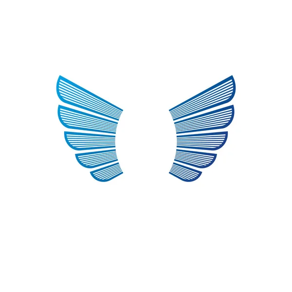 Blue freedom Wings emblem. Stock Vector by ©Ostapius 172540062