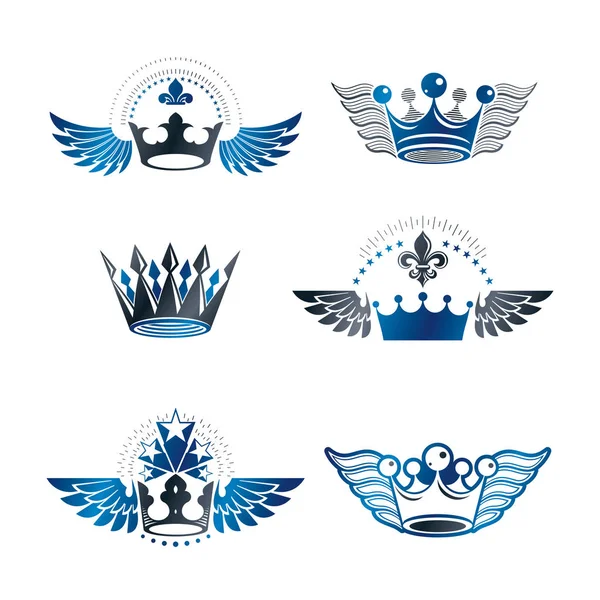 Brasão Heráldico de Armas logotipos decorativos — Vetor de Stock