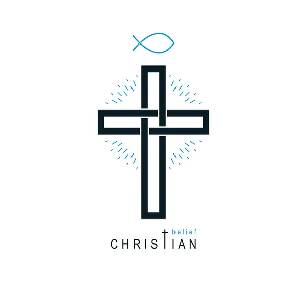 Christianisme Dieu religion icône . — Image vectorielle