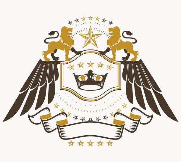 Classy emblem heraldic Coat of Arms.