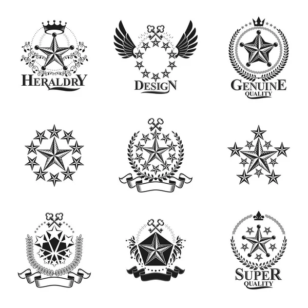 Геральдичний герб декоративні логотипи — стоковий вектор