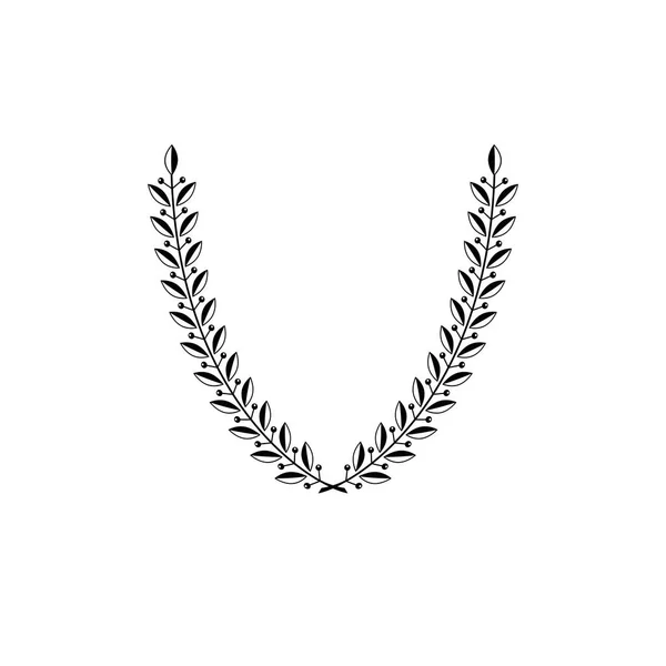 Laurel Wreath blommig emblem. — Stock vektor