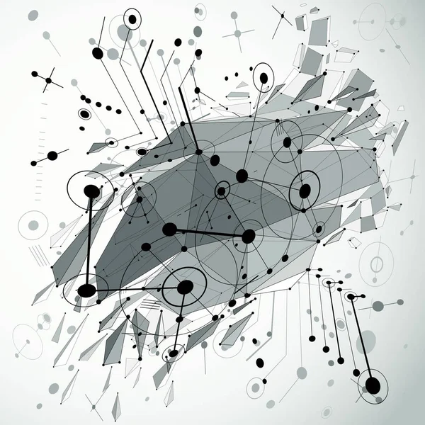 Abstracción técnica creada en estilo poli bajo — Archivo Imágenes Vectoriales