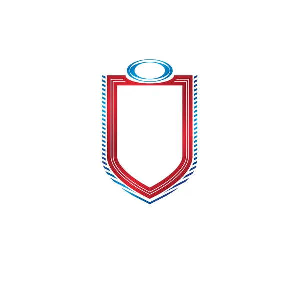 Emblema vintage en blanco con espacio de copia — Vector de stock
