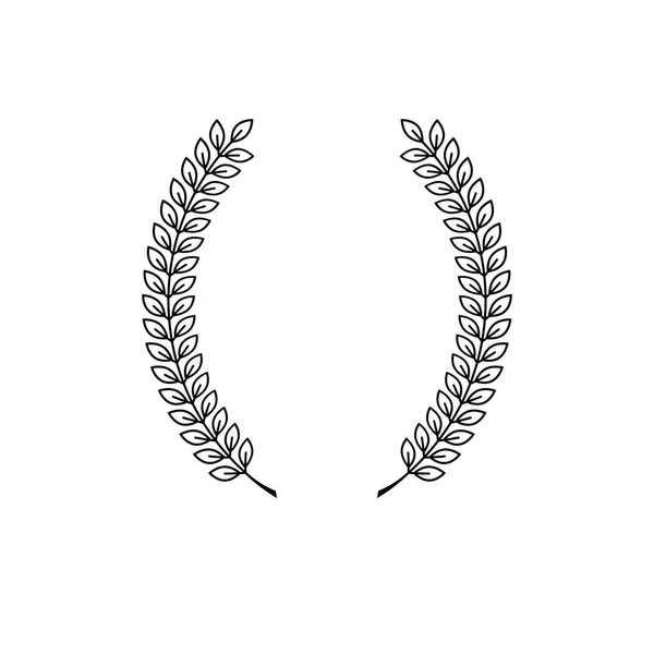 Laurel Wreath blommig emblem. — Stock vektor