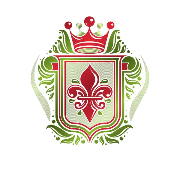 Emblema heráldico vintage — Vector de stock