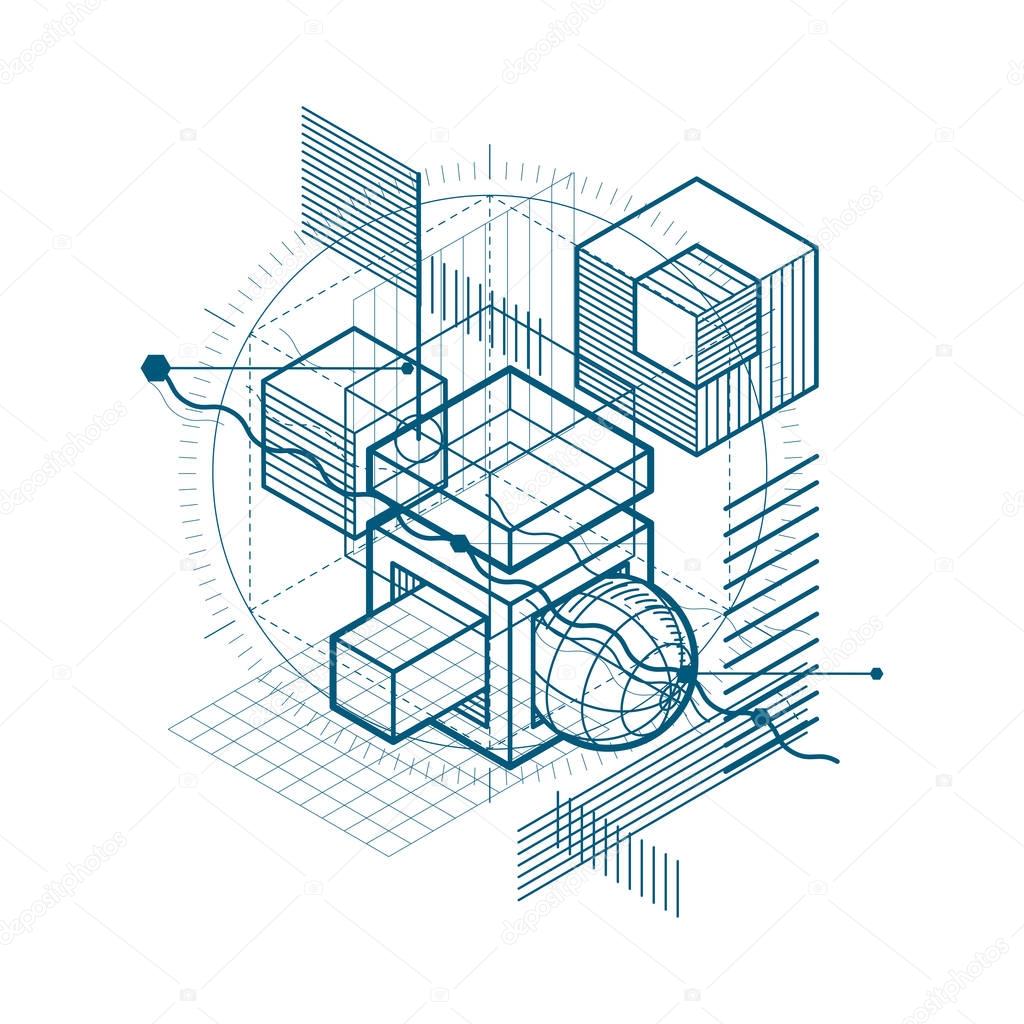 Isometric abstract background 