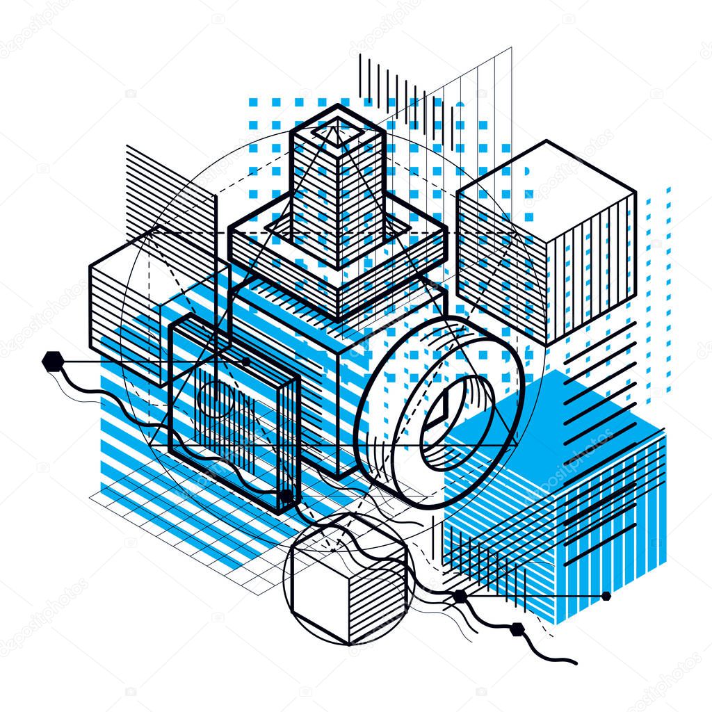 Isometric abstract background 