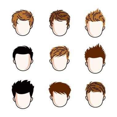 Çocuklar kafaları kümesi