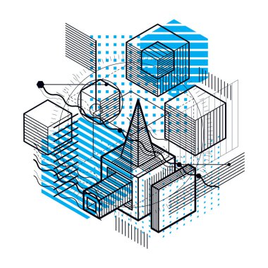 izometrik şekiller kompozisyon