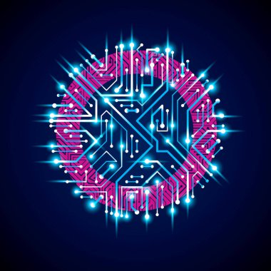 soyut Işıksaçan teknoloji illüstrasyon