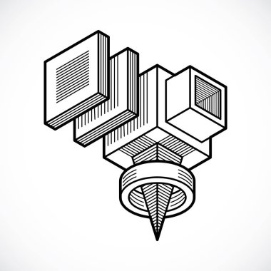 izometrik şekiller kompozisyon