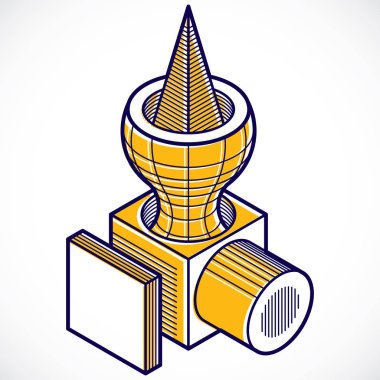 izometrik şekiller kompozisyon