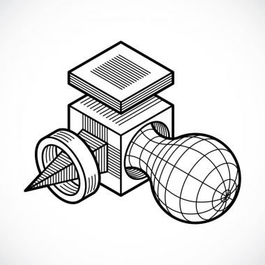 izometrik şekiller kompozisyon