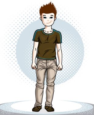 Şirin küçük çocuk. 