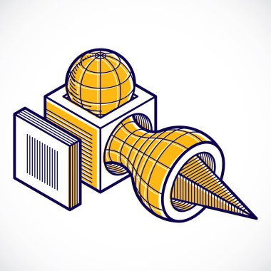 izometrik şekiller kompozisyon